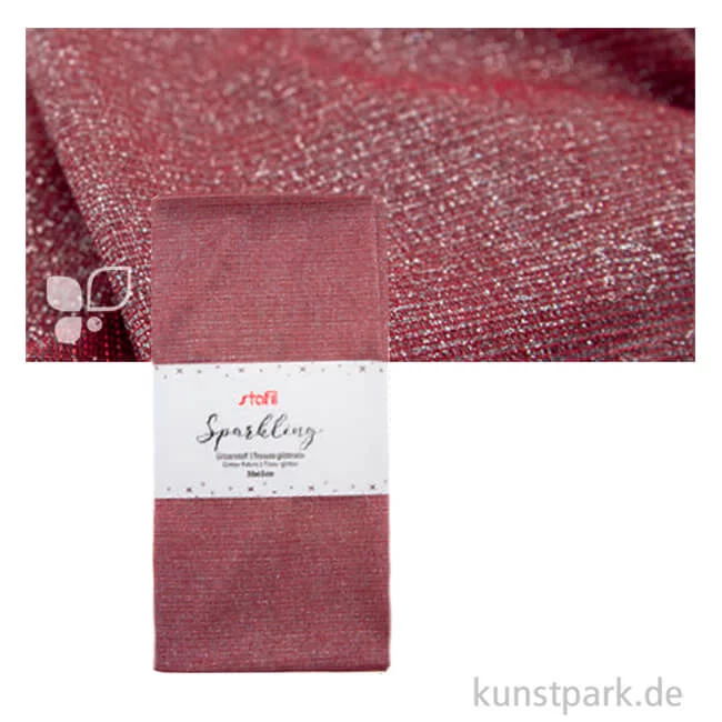 Artikelbild 1 des Artikels “Glitzerstoff Zuschnitt - 50 x 65 cm Farbe | Rot“