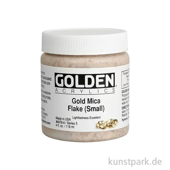Artikelbild 1 des Artikels “GOLDEN Metallic Acrylfarbe - 4076 Gold Flocken (klein), 119 ml “