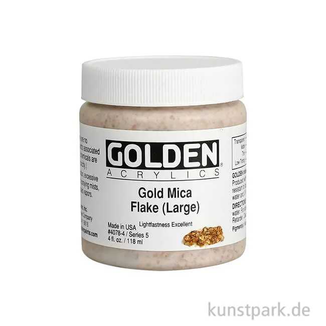 Artikelbild 1 des Artikels “GOLDEN Metallic Acrylfarbe - 4078 Gold Flocken (groß), 119 ml “