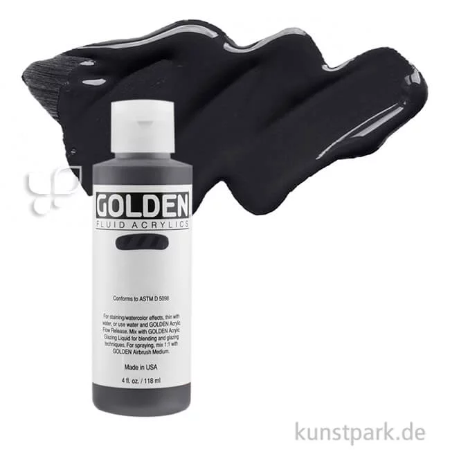 Artikelbild 1 des Artikels “GOLDEN Fluid Acrylics, Flüssige Acrylfarben 119 ml | 2040 Carbon Black“