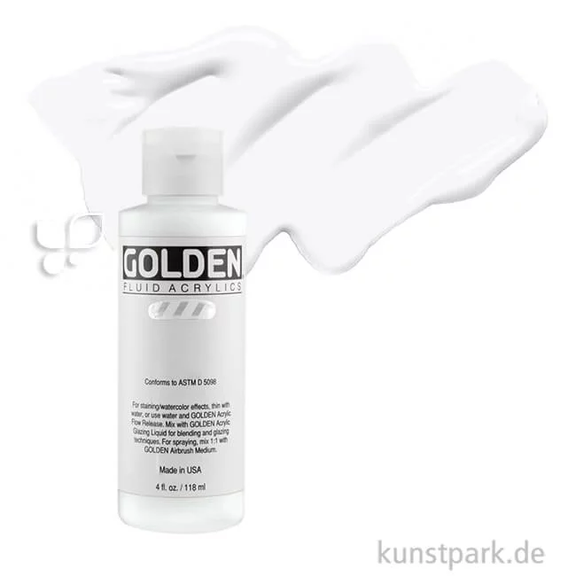 Artikelbild 1 des Artikels “GOLDEN Fluid Acrylics, Flüssige Acrylfarben 119 ml | 2380 Titanium White“