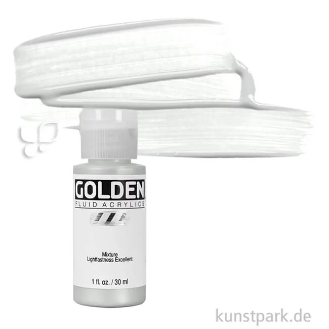 Artikelbild 1 des Artikels “GOLDEN Fluid Acrylics, Flüssige Acrylfarben 30 ml | 2457 Iridescent Silver (Fine)“