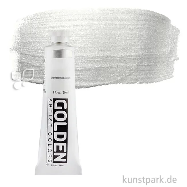 Artikelbild 1 des Artikels “GOLDEN Heavy Body Acrylfarben 59 ml | 4025 Iridescent Silver (Fine)“