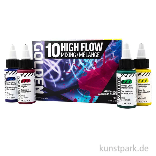 Artikelbild 1 des Artikels “GOLDEN High Flow Acryl - Mixing Set, 10 x 30 ml “