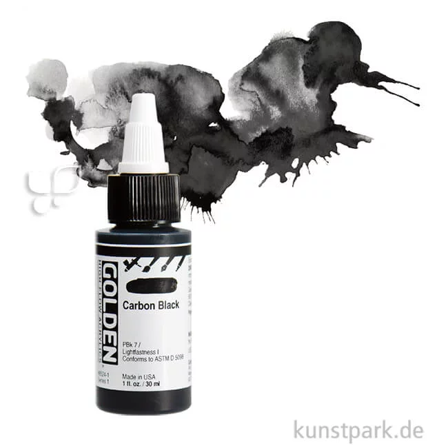 Artikelbild 1 des Artikels “GOLDEN High Flow Acrylfarben 30 ml Einzelfarbe | 8524 Carbon Black“