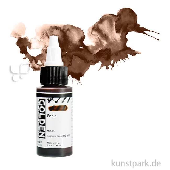 Artikelbild 1 des Artikels “GOLDEN High Flow Acrylfarben 30 ml Einzelfarbe | 8546 Sepia“