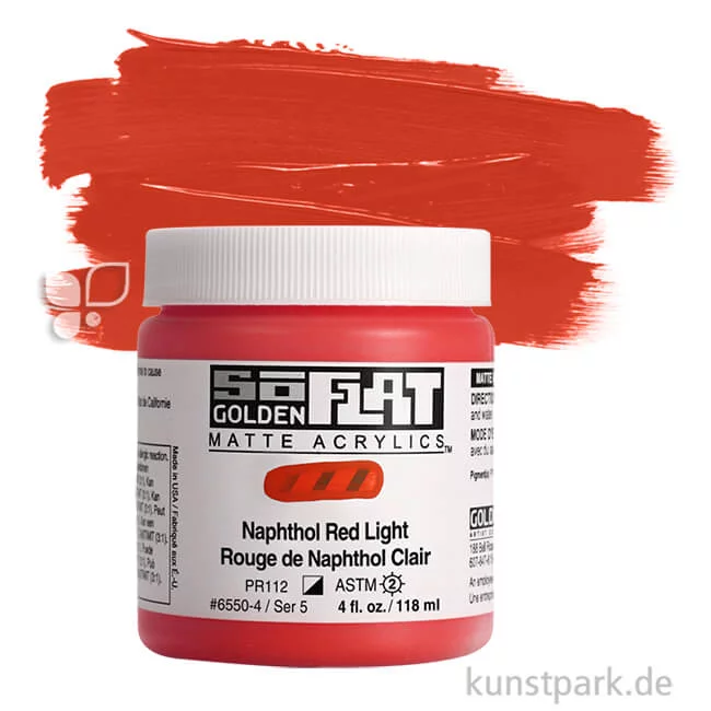 Artikelbild 1 des Artikels “GOLDEN SoFlat - Matte Acrylfarbe 118 ml | Naphthol Red Light“