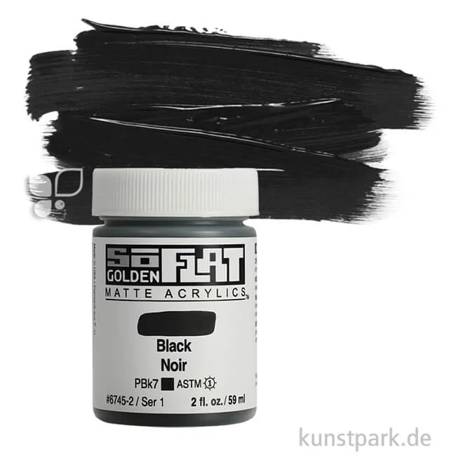Artikelbild 1 des Artikels “GOLDEN SoFlat - Matte Acrylfarbe 59 ml | Black“