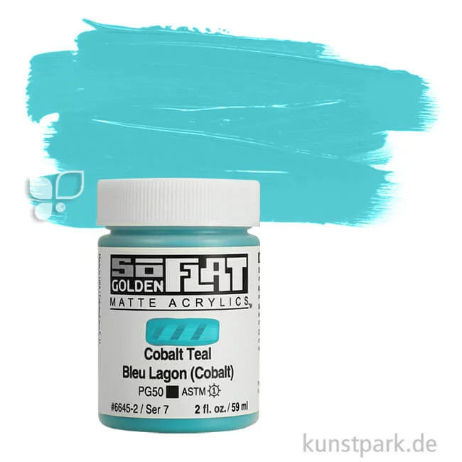 Artikelbild 1 des Artikels “GOLDEN SoFlat - Matte Acrylfarbe 59 ml | Cobalt Teal“