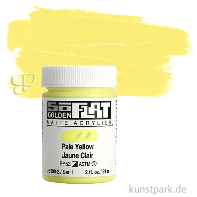 Artikelbild 1 des Artikels “GOLDEN SoFlat - Matte Acrylfarbe 59 ml | Pale Yellow“