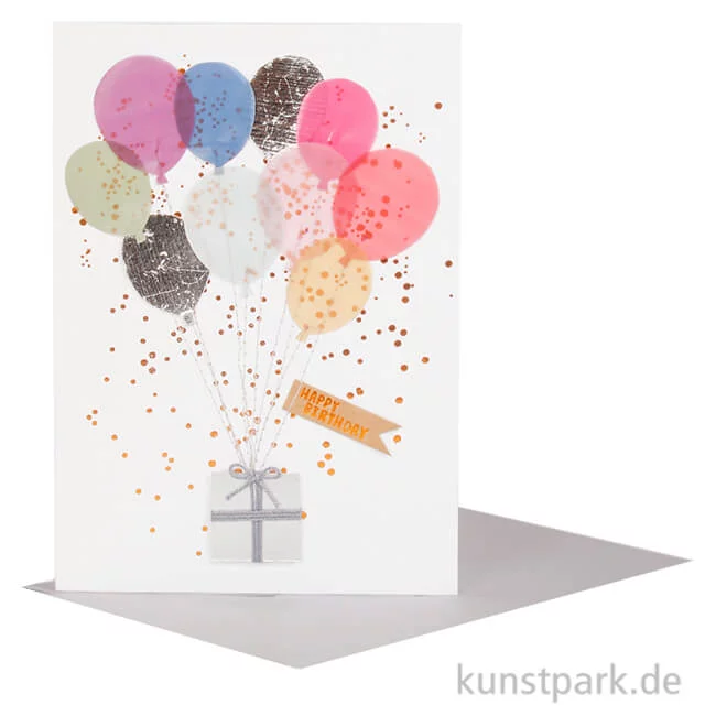 Artikelbild 1 des Artikels “Good old friends - Bunte Ballonkarte, Happy Birthday “