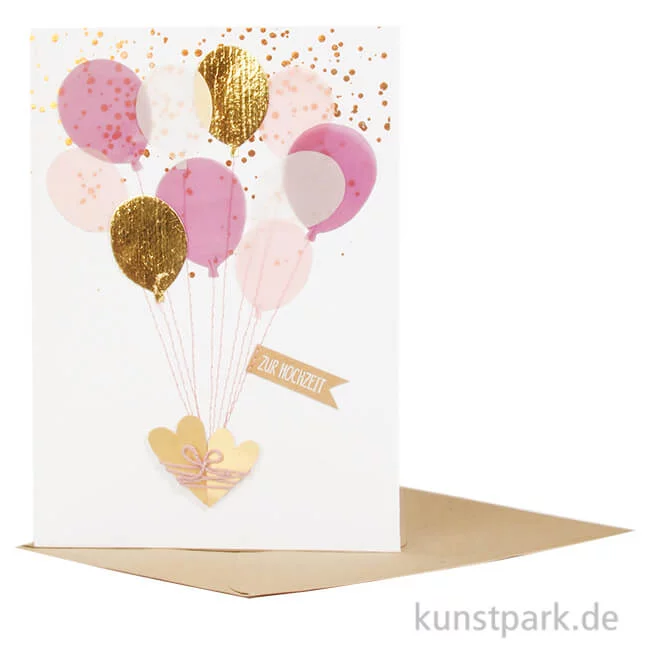 Artikelbild 1 des Artikels “Good old friends - Bunte Ballonkarte, Zur Hochzeit “