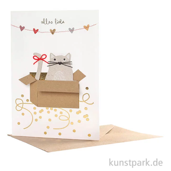 Artikelbild 1 des Artikels “Good old friends - Crazy Cat Karte, Alles Liebe “