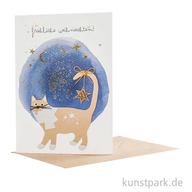 Artikelbild 1 des Artikels “Good old friends - Crazy Cat Winterkarte, Fröhliche Weihnachten “