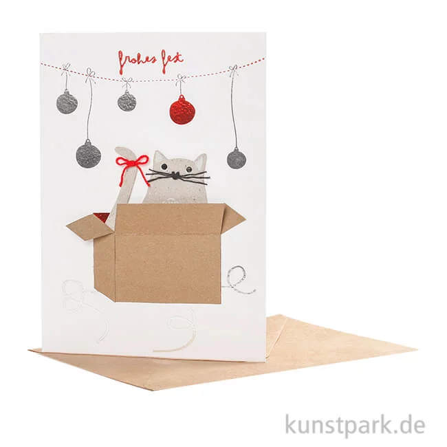 Artikelbild 1 des Artikels “Good old friends - Crazy Cat Winterkarte, Frohes Fest “