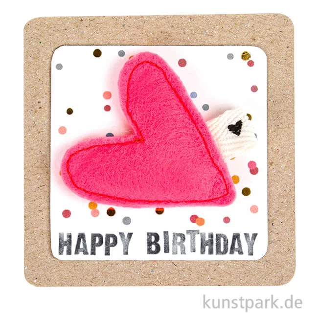 Artikelbild 1 des Artikels “Good old friends - Filzherzmagnet, Happy Birthday “