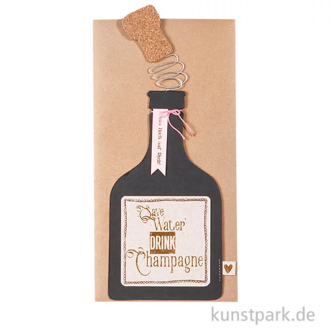 Artikelbild 1 des Artikels “Good old friends - Knallkorken Karte, Save Water drink Champagne “