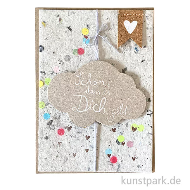 Artikelbild 1 des Artikels “Good old friends - Konfettipapierkarte, Schön, dass es Dich gibt “