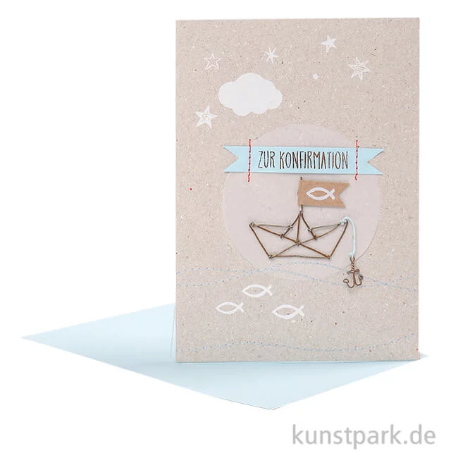 Artikelbild 1 des Artikels “Good old friends - Konfirmationskarte, Boot “