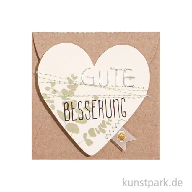 Artikelbild 1 des Artikels “Good old friends - Mini Herz Kärtchen, Gute Besserung “