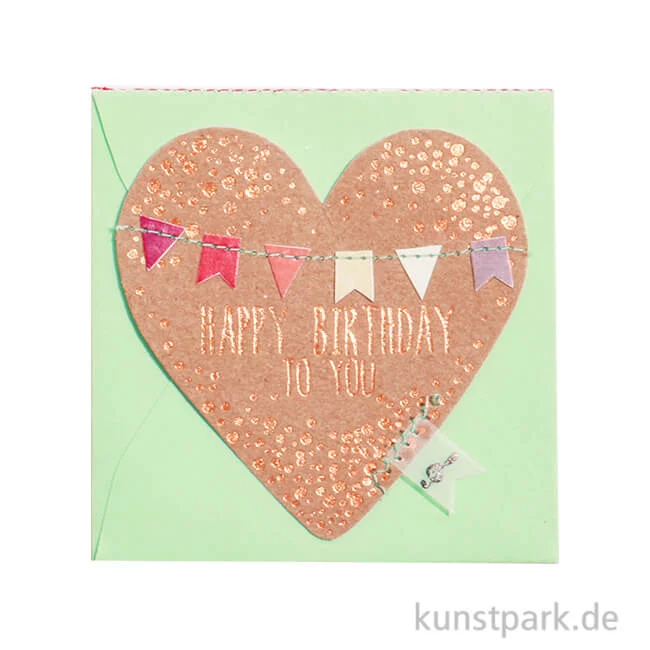 Artikelbild 1 des Artikels “Good old friends - Mini Herz Kärtchen, Happy Birthday “