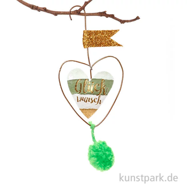 Artikelbild 1 des Artikels “Good old friends - Mini Pompon Herzen - Glückwunsch “