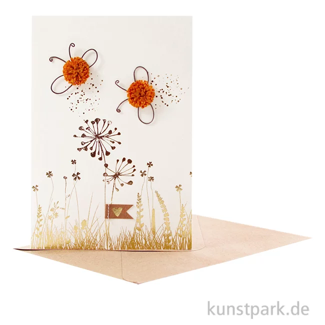 Artikelbild 1 des Artikels “Good old friends - PompPomkarte, Bienen, Herz “