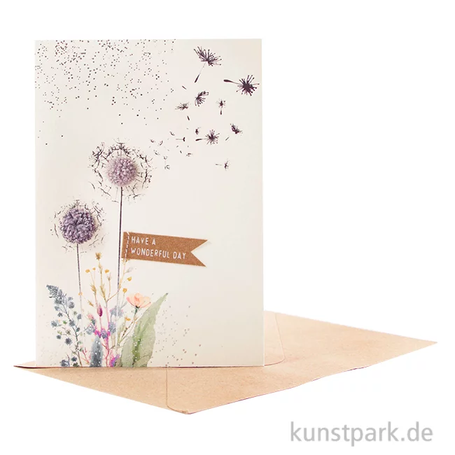 Artikelbild 1 des Artikels “Good old friends - PompPomkarte, Pusteblume, Have a wonderful day “