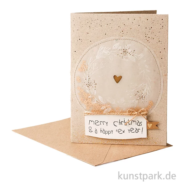 Artikelbild 1 des Artikels “Good old friends - Schneekugelkarte, Herz, Kranz “