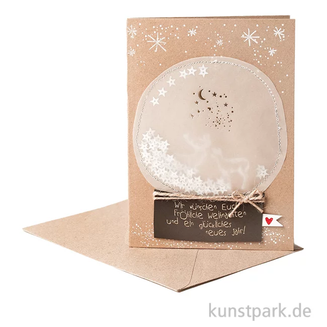 Artikelbild 1 des Artikels “Good old friends - Schneekugelkarte, Hirsche “