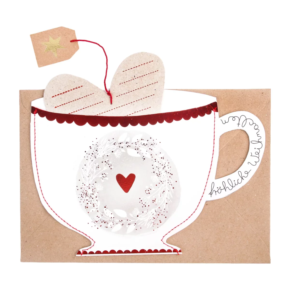 Artikelbild 1 des Artikels “Good old friends - Teetassenkarte, Herzkranz “