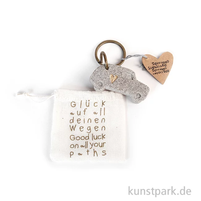 Artikelbild 1 des Artikels “Good old friends - Terrazzo Liebling, Schlüsselanhänger, Auto, Herz “