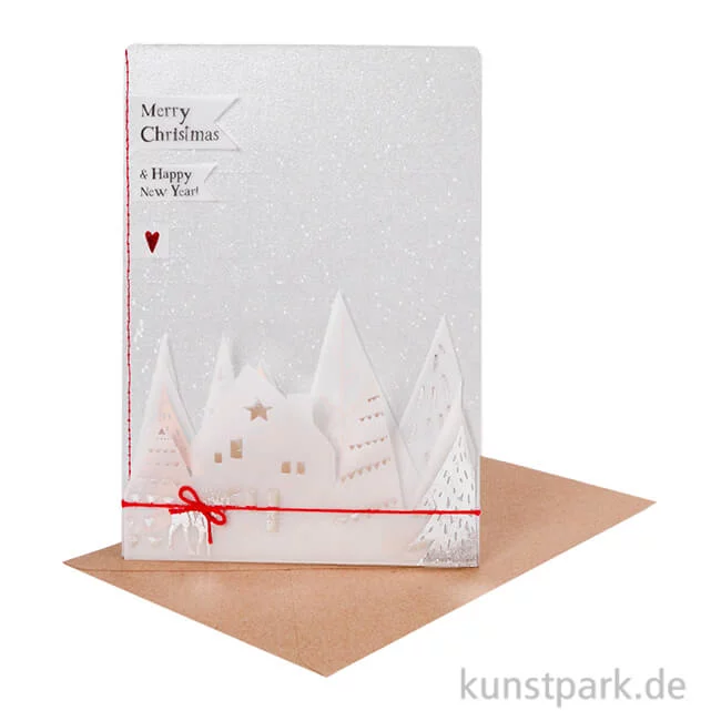 Artikelbild 1 des Artikels “Good old friends - Winter Silhouetten Karte, Merry Christmas, New Year “