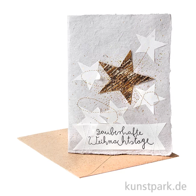 Artikelbild 1 des Artikels “Good old friends - Winterpapierkunstkarte, Sterne “