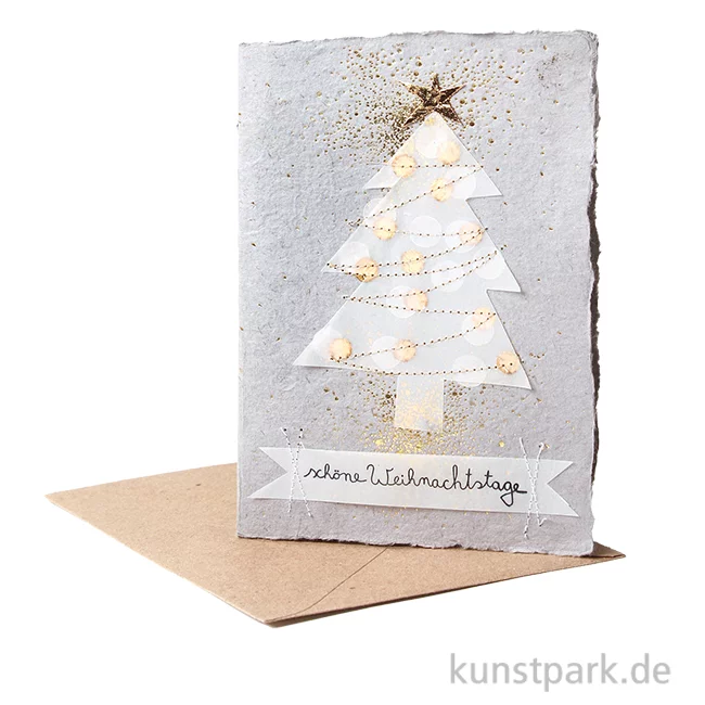 Artikelbild 1 des Artikels “Good old friends - Winterpapierkunstkarte, Tannenbaum “
