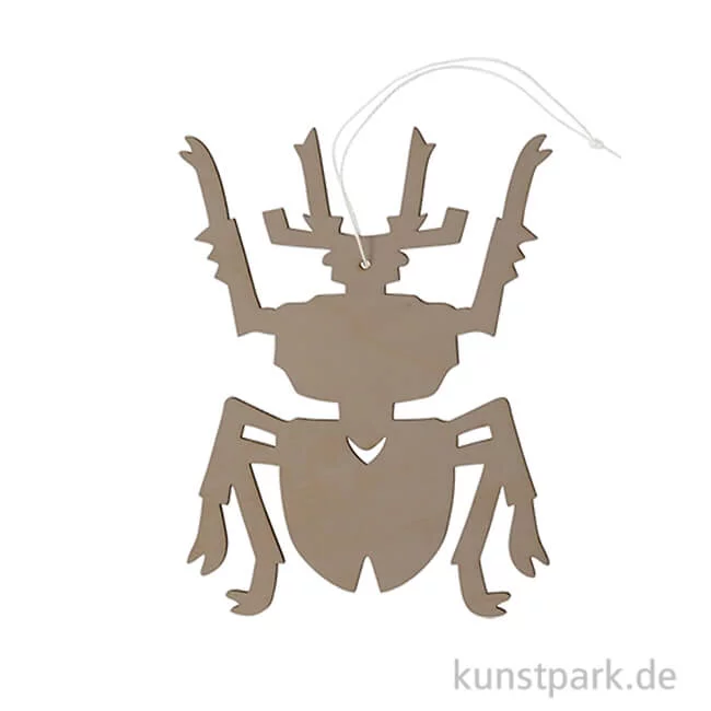 Artikelbild 1 des Artikels “Grauer Hirschkäfer aus Holz mit Hänger, Länge 10 cm “