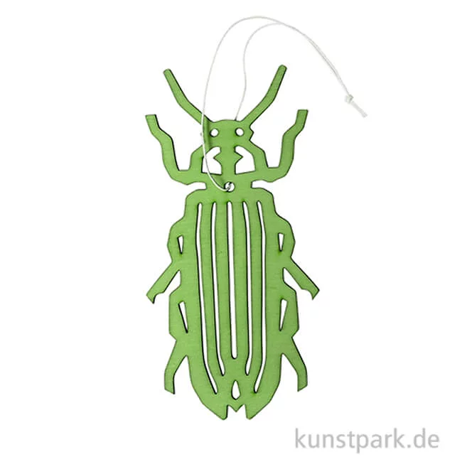 Artikelbild 1 des Artikels “Grüner Mehlkäfer aus Holz mit Hänger, Länge 15 cm “