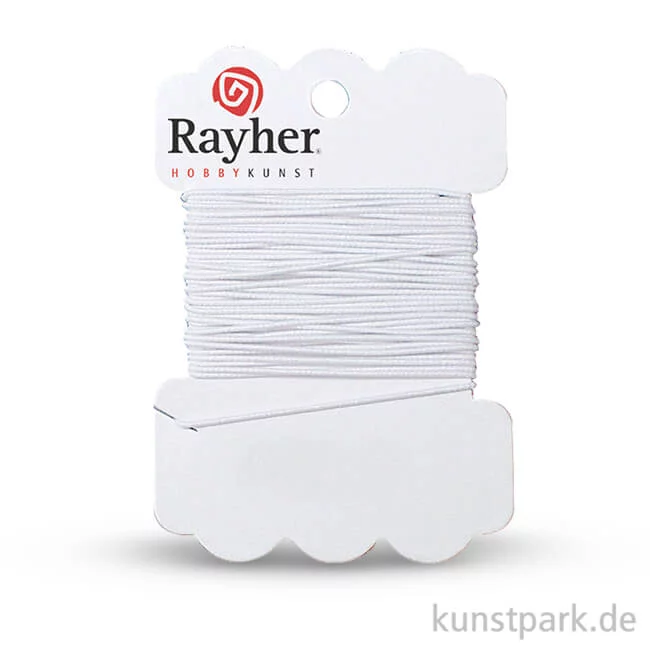 Artikelbild 1 des Artikels “Gummifaden, 0,6 mm, 5 Meter Weiß“