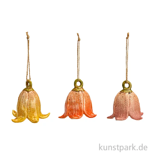 Artikelbild 1 des Artikels “Hänger Glockenblume aus Steingut, Sortiert, 9 x 10 x 9 cm “