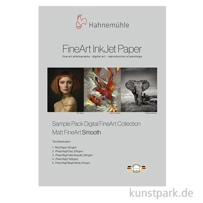Artikelbild 1 des Artikels “Hahnemühle Matt FineArt Smooth - SamplePack DIN A4, 12 Blatt “