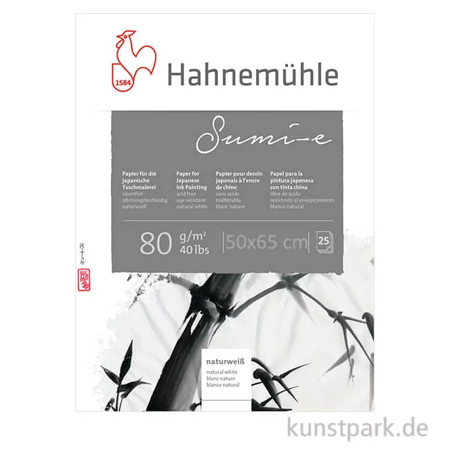 Artikelbild 1 des Artikels “Hahnemühle SUMI-E - 20 Einzelbogen, 80g, 50 x 65 cm “