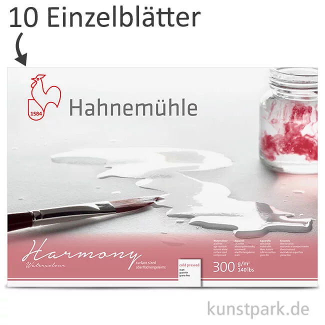 Artikelbild 1 des Artikels “Hahnemühle HARMONY Aquarell Papier, 10 Einzelblatt, 300g - matt “