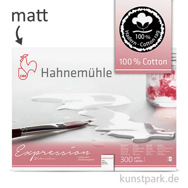 Artikelbild 1 des Artikels “Hahnemühle EXPRESSION Aquarellpapier, 20 Blatt, 300g - matt “