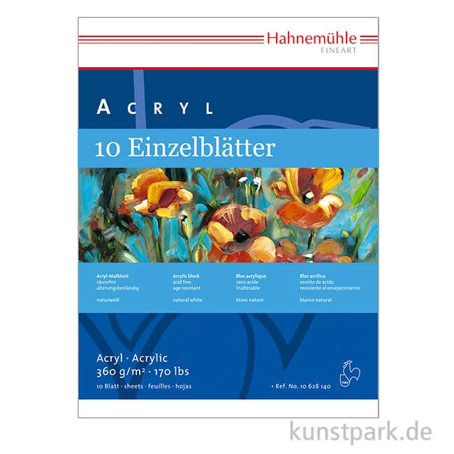 Artikelbild 1 des Artikels “Hahnemühle ACRYL Malkarton, 10 Bogen, 360g 50 x 65 cm“