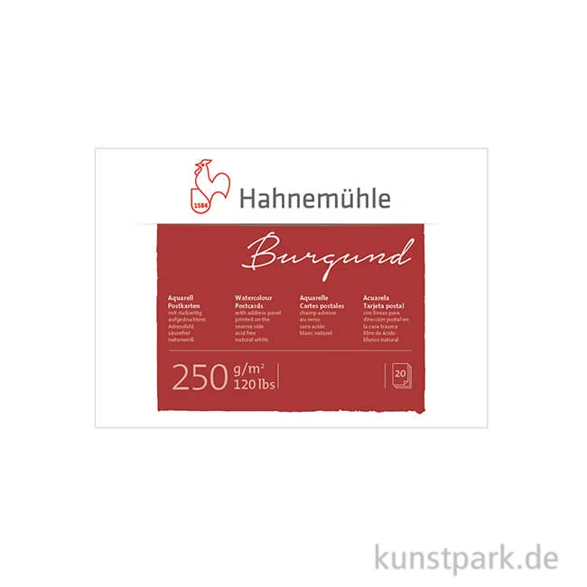Artikelbild 1 des Artikels “Hahnemühle Aquarell-Postkartenblock, 20 Blatt, 250g rau DIN A6“
