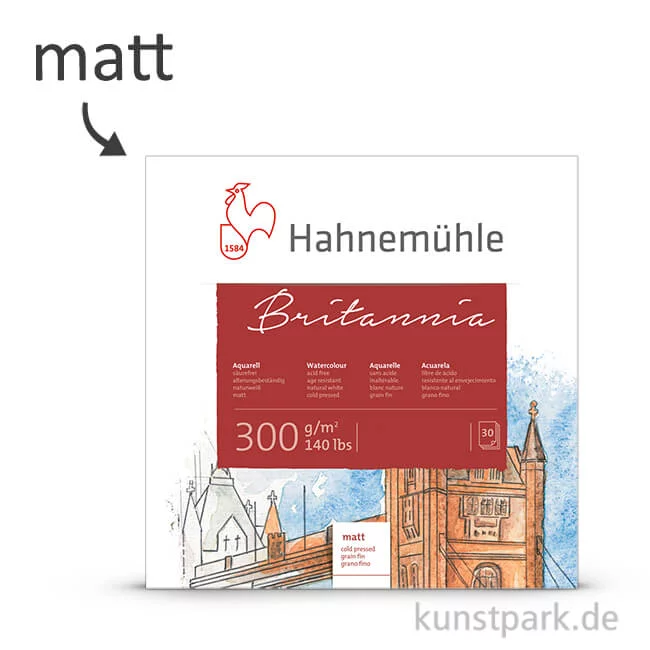 Artikelbild 1 des Artikels “Hahnemühle BRITANNIA quadratisch, 30 Blatt, 300g matt “