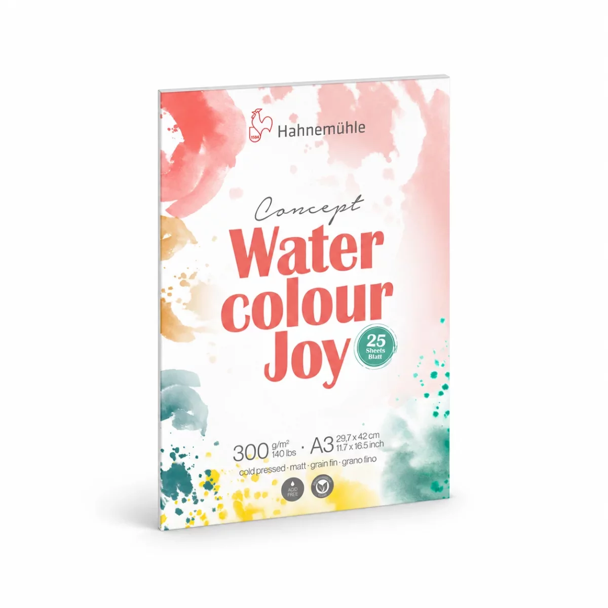 Artikelbild 1 des Artikels “Hahnemühle Aquarellpapier, Concept Watercolour Joy, 25 Blatt, 300g, A3 “