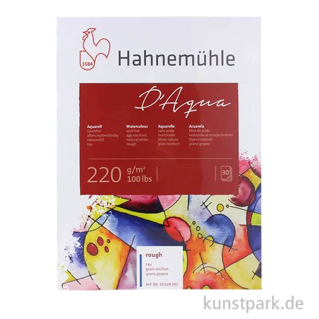 Artikelbild 1 des Artikels “Hahnemühle DAQUA Aquarellpapier, 30 Blatt, 220g rau 30 x 40 cm“