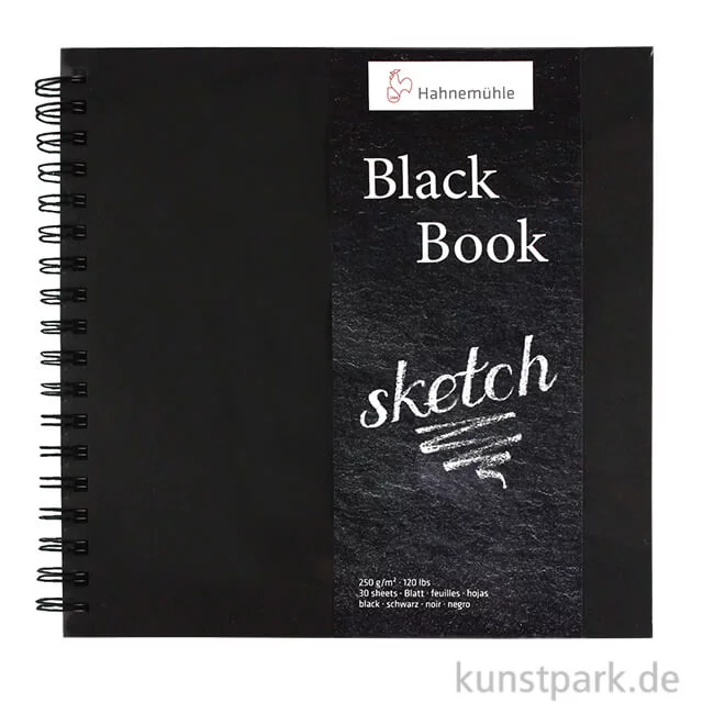 Artikelbild 1 des Artikels “Hahnemühle BLACKBOOK, 30 Blatt, 250g, schwarzes Inhaltspapier 23,5 x 23,5 cm“