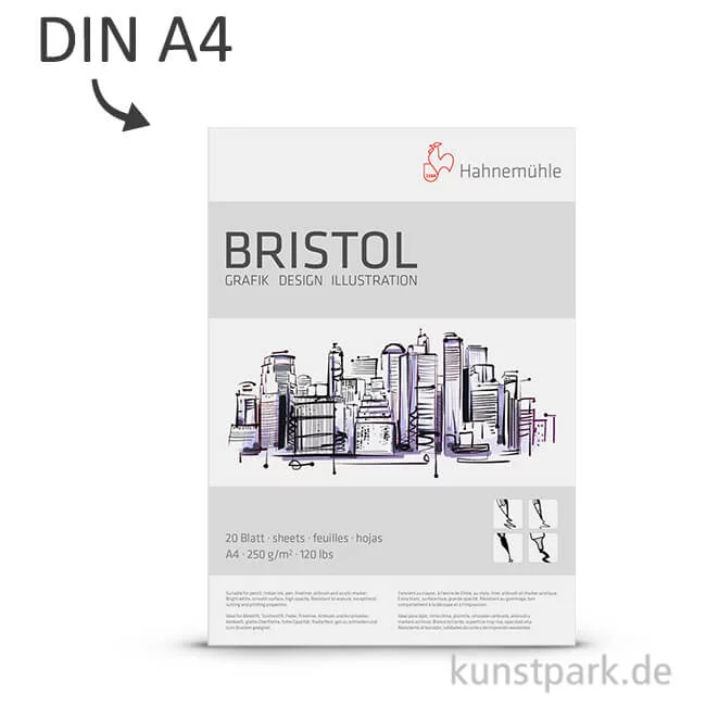 Artikelbild 1 des Artikels “Hahnemühle BRISTOL Grafik & Design, 250 g, 20 Blatt DIN A4“